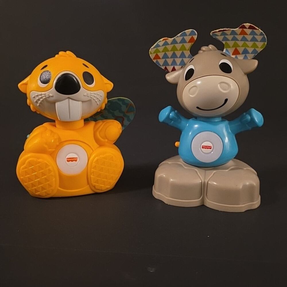 Fisher Price Linkimals Bundle Musical Moose Beaver Interactive Education Tested